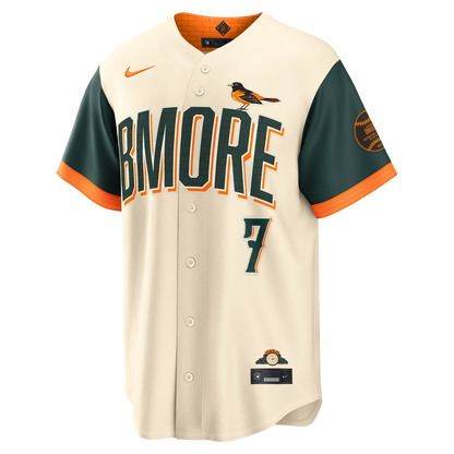 Jackson Holliday Baltimore Orioles Nike 2026 City Connect Stadium Jersey - Cream