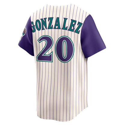 Luis Gonzalez Arizona Diamondbacks Nike Throwback Cooperstown Collection Limited Jersey - Cream