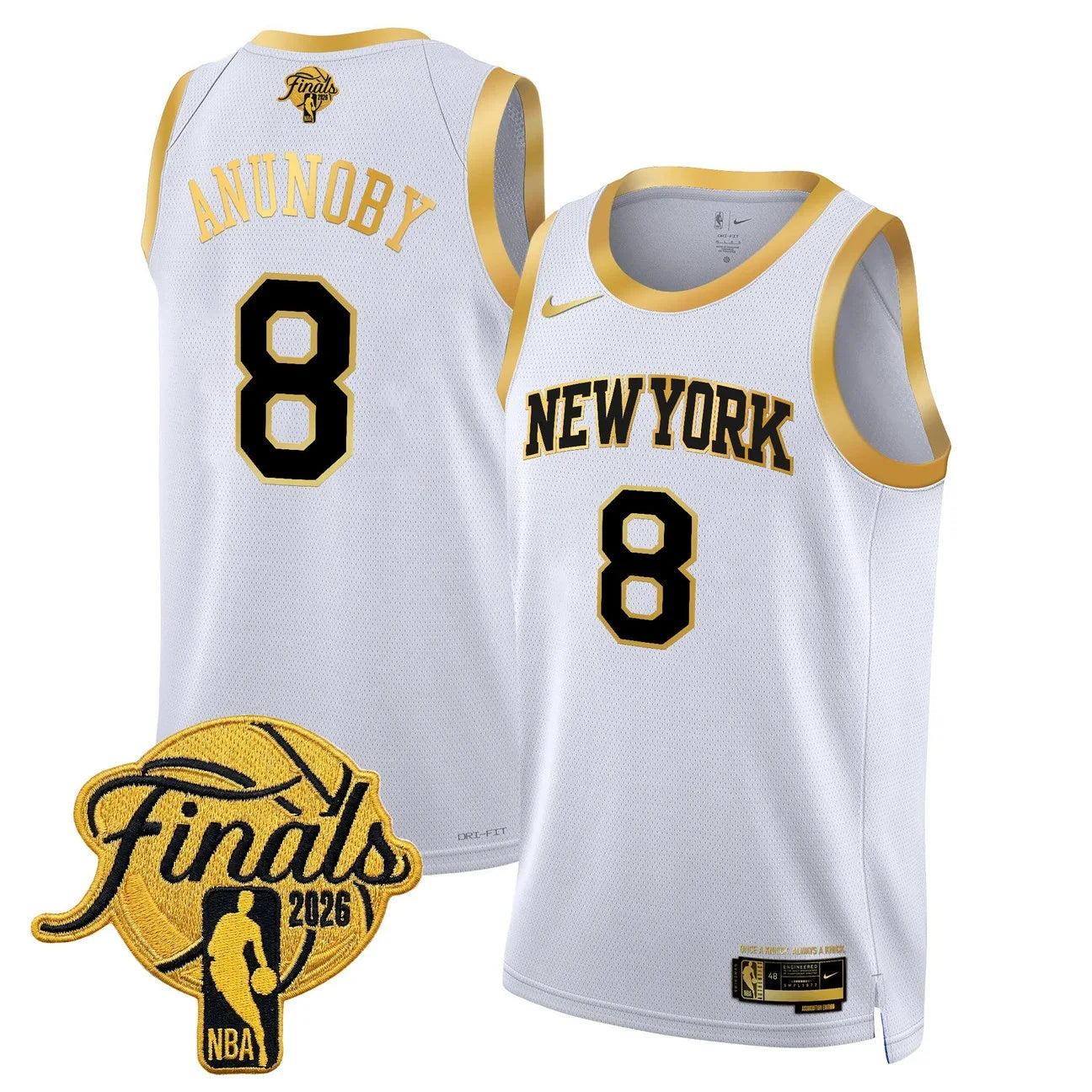 Men's New York Knicks 2026 Finals Swingman Jersey - All Stitched - Gold
