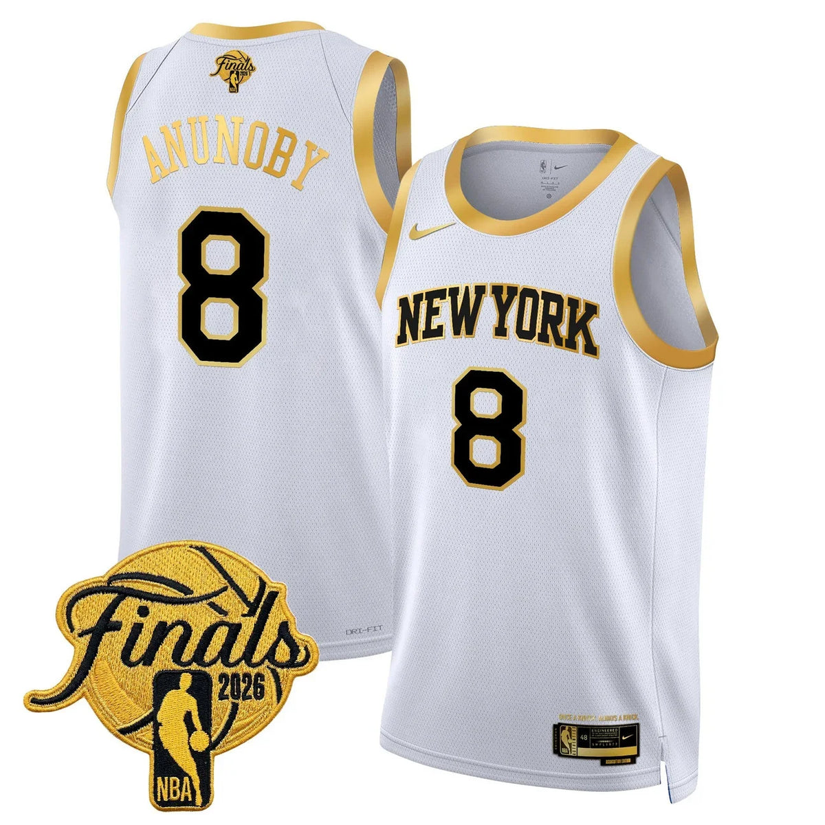 Men's New York Knicks 2026 Finals Swingman Jersey - All Stitched - Gold