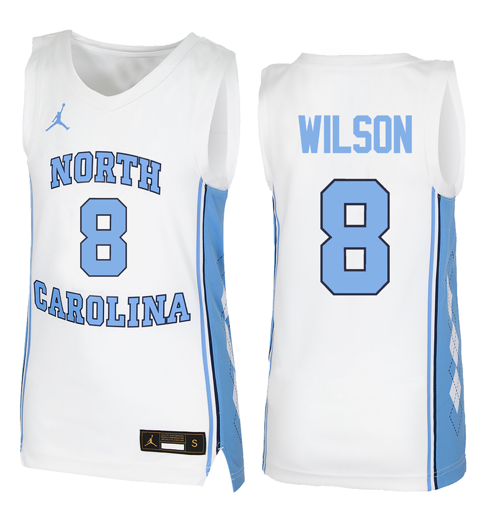 Men's #8 Caleb Wilson North Carolina Tar Heels College Basketball Jersey