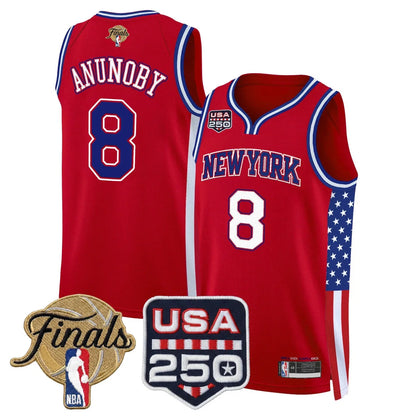 Men's New York Knicks "America 250 Edition" 2026 Finals patch Swingman Jersey - All Stitched