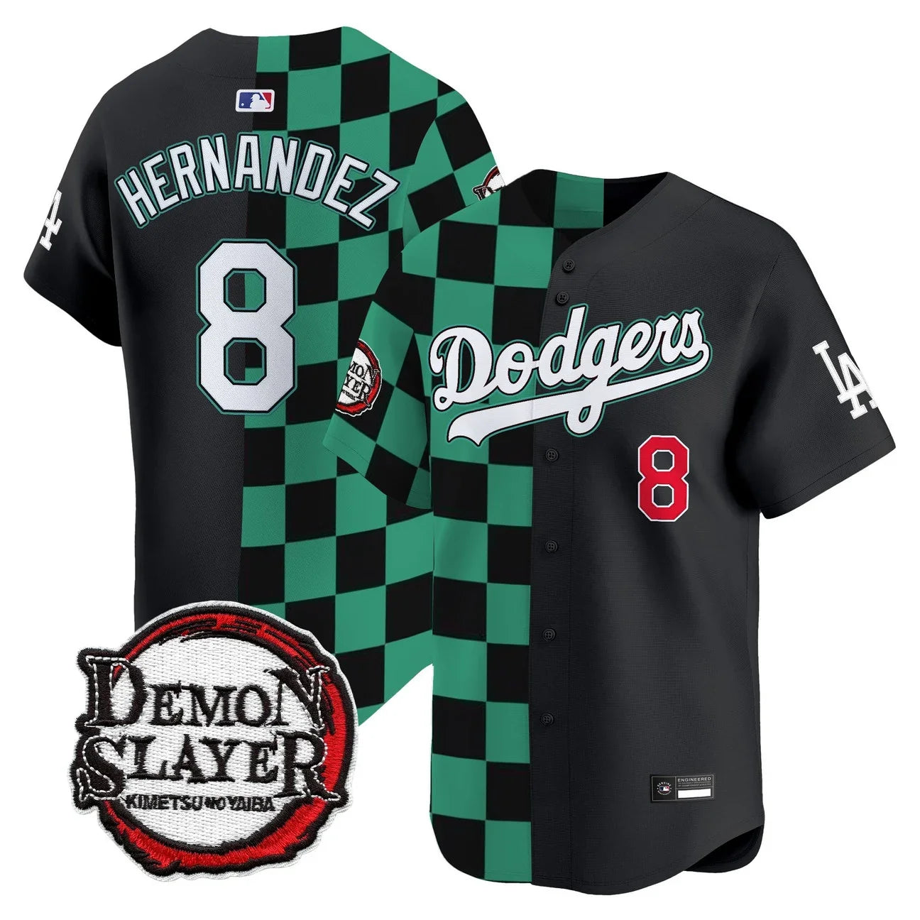 Los Angeles Dodgers x Demon Slayer Vapor Premier Limited Jersey - Stitched