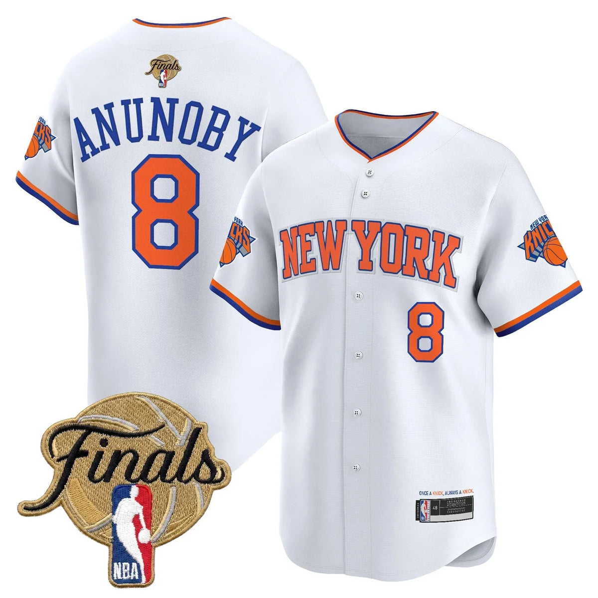 Men's New York Knicks 2026 Finals Vapor Baseball Jersey - All Stitched