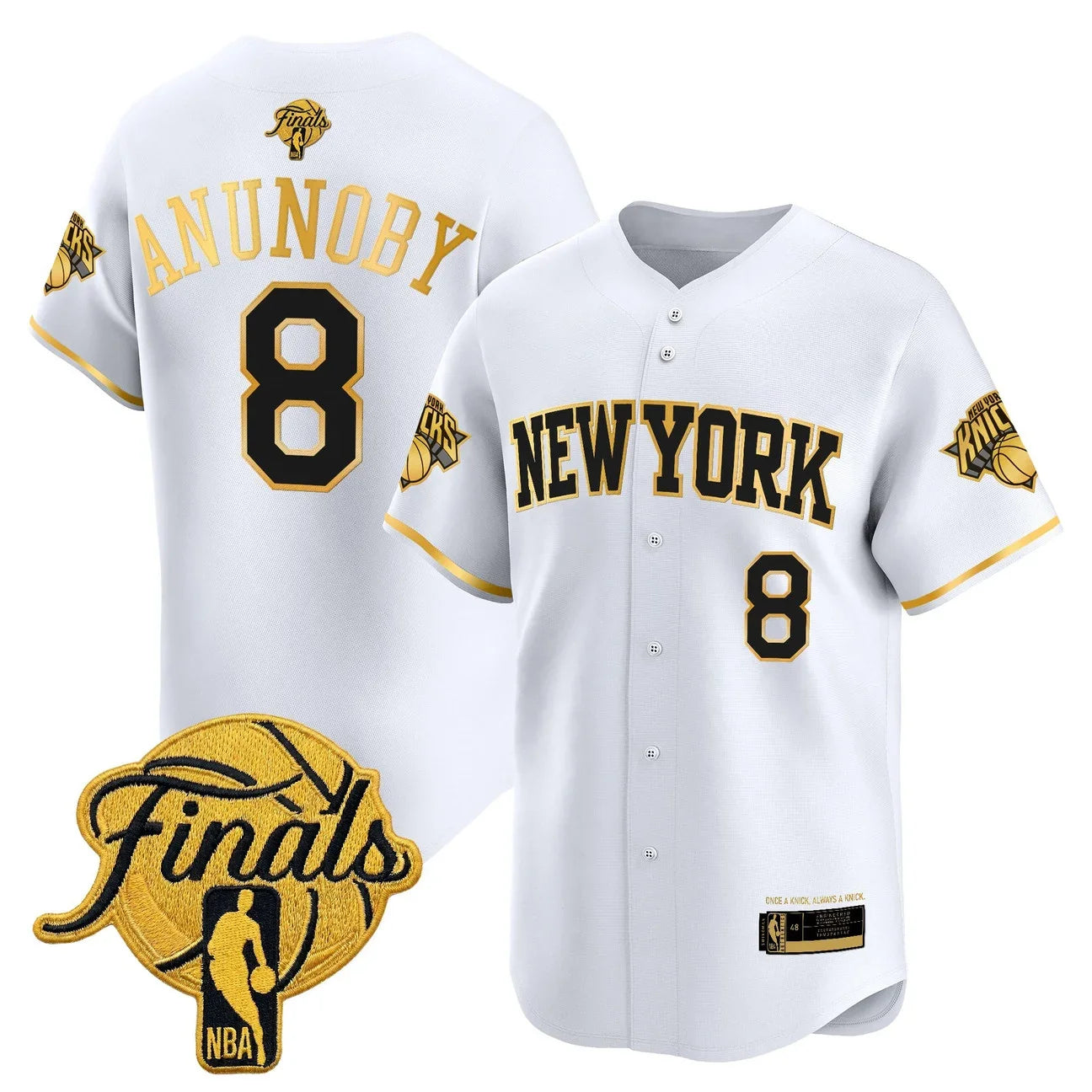 Men's New York Knicks 2026 Finals Vapor Baseball Jersey - All Stitched