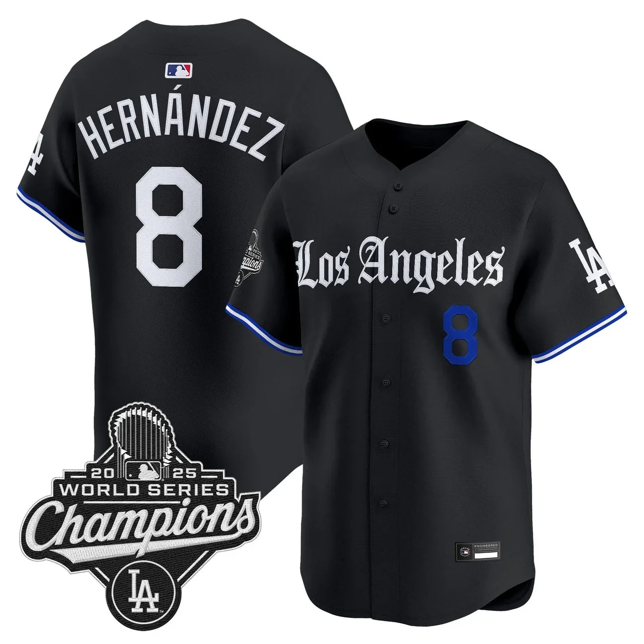 Los Angeles Dodgers "Gothic Edition" Vapor Premier Limited Jersey - All Stitched