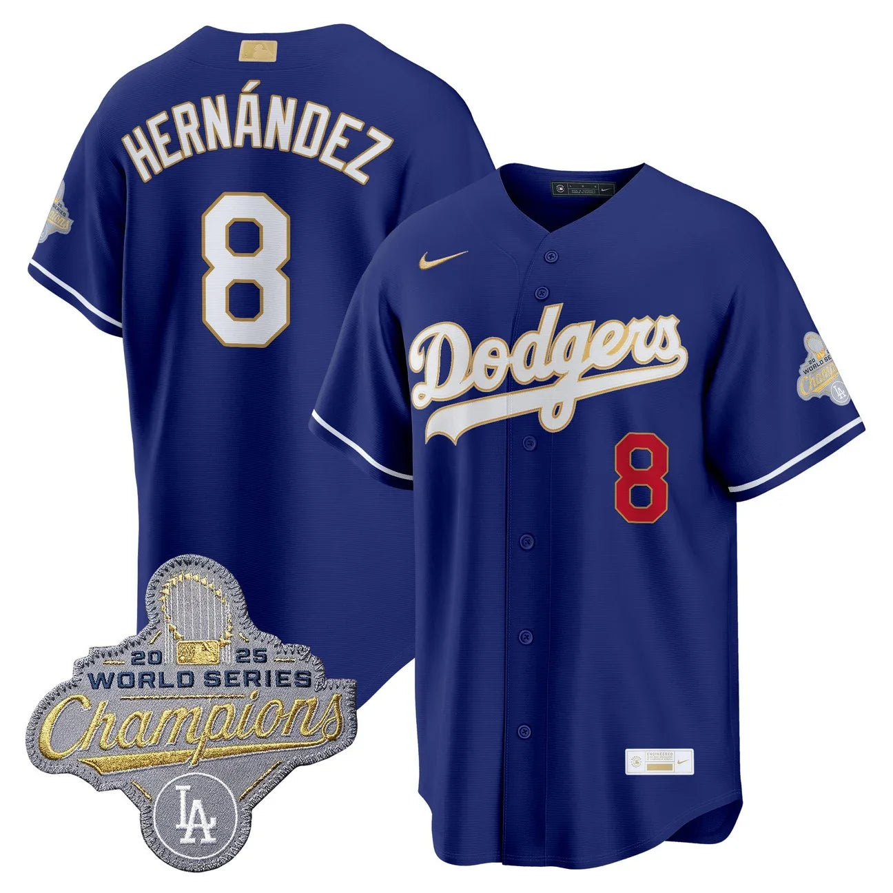 Los Angeles Dodgers "Gold Collection" Premier Limited Jersey - All Stitched -Royal
