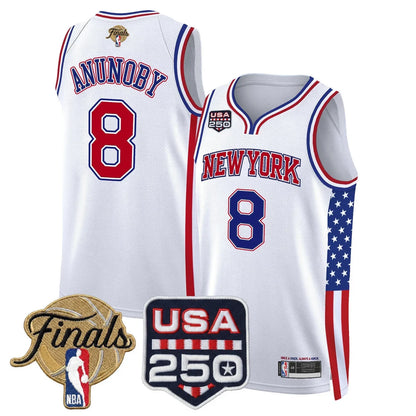 Men's New York Knicks "America 250 Edition" 2026 Finals patch Swingman Jersey - All Stitched
