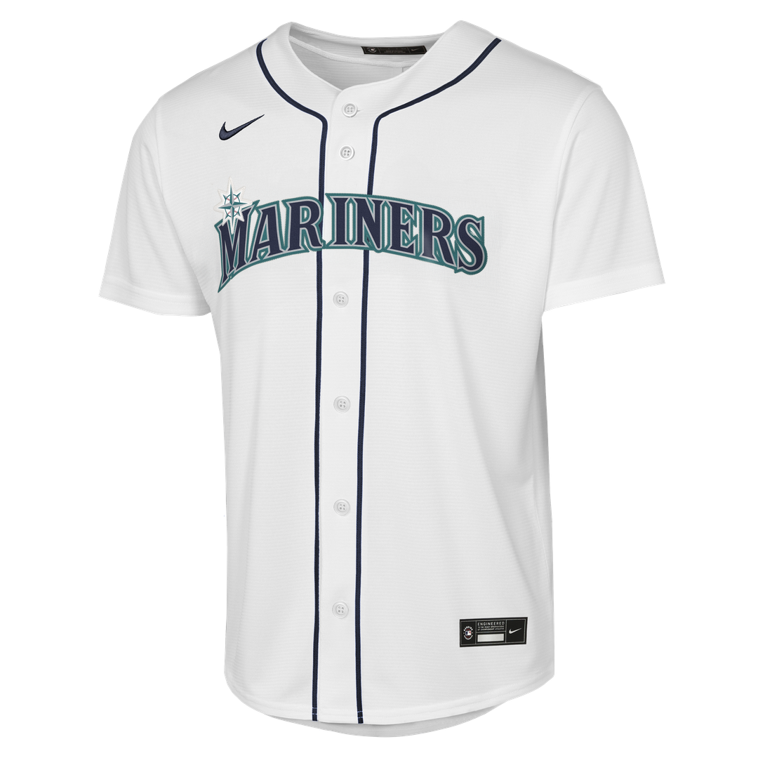 Cal Raleigh Seattle Mariners Nike Youth Home Baseline Jersey - White