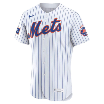 New York Mets Nike Alternate Authentic Sponsor Patch Jersey - Black
