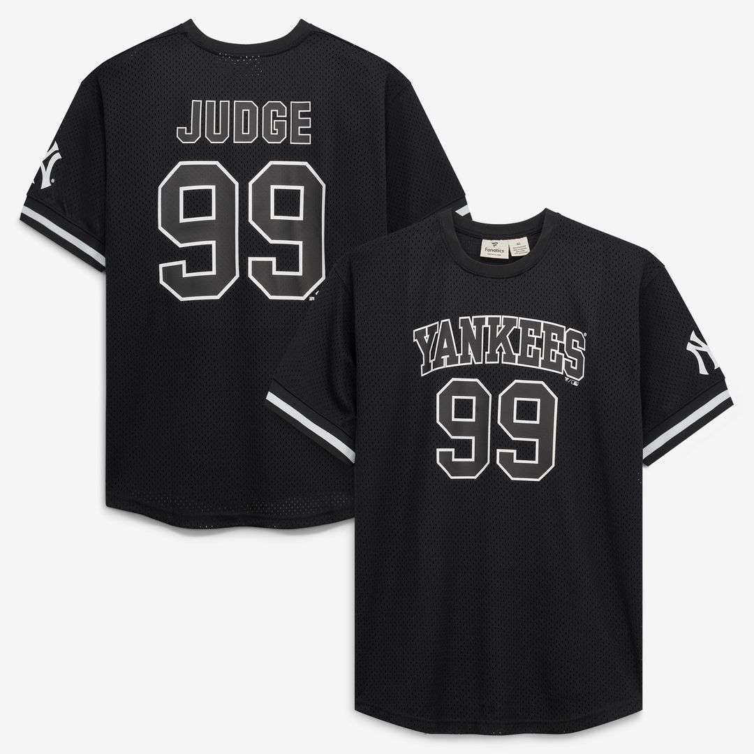 Aaron Judge New York Yankees Fanatics Big & Tall Heavyweight Mesh Jersey - Black/White