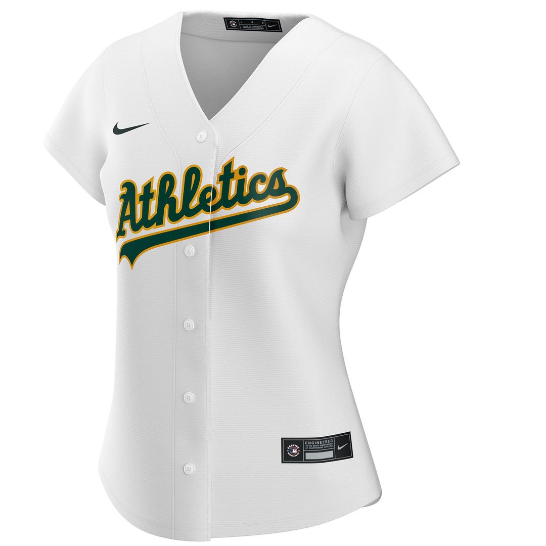 Athletics Nike Women's Home Replica Custom Jersey - White