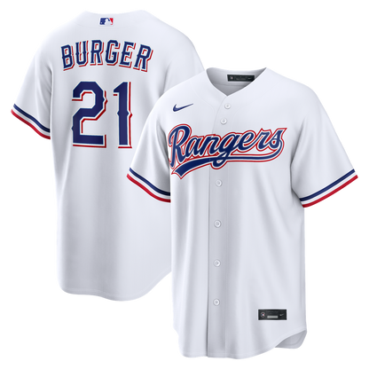Jake Burger Texas Rangers Nike Home Replica Jersey - White