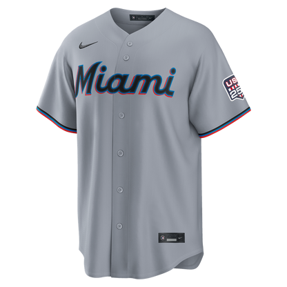 Kyle Stowers Miami Marlins Nike USA 250 Fourth of July Road Stadium Jersey - Gray