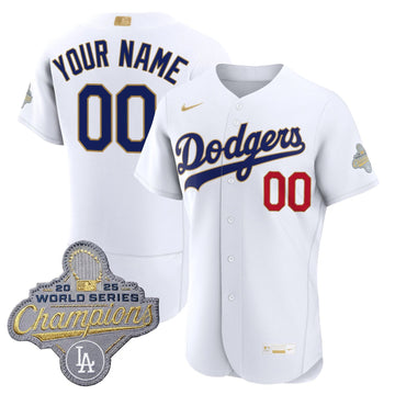 Los Angeles Dodgers "Gold Collection" Premier Elite Custom Jersey - All Stitched