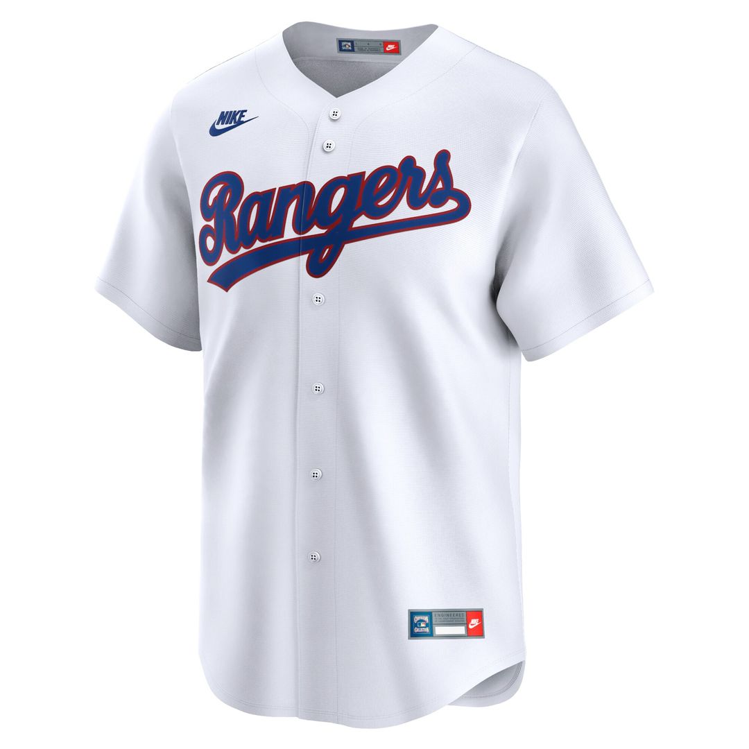 Texas Rangers Nike Cooperstown Collection Limited Jersey - White