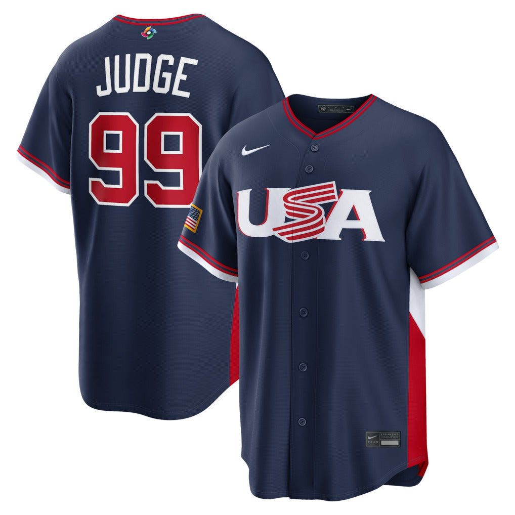 Men's #99 Aaron Judge USA 2026 World Baseball Classic Baseball Jersey