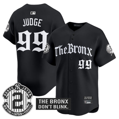 Men's Yankees 'The Bronx - Gothic Ink Drop Edition' Vapor Premier Limited Jersey - All Stitched