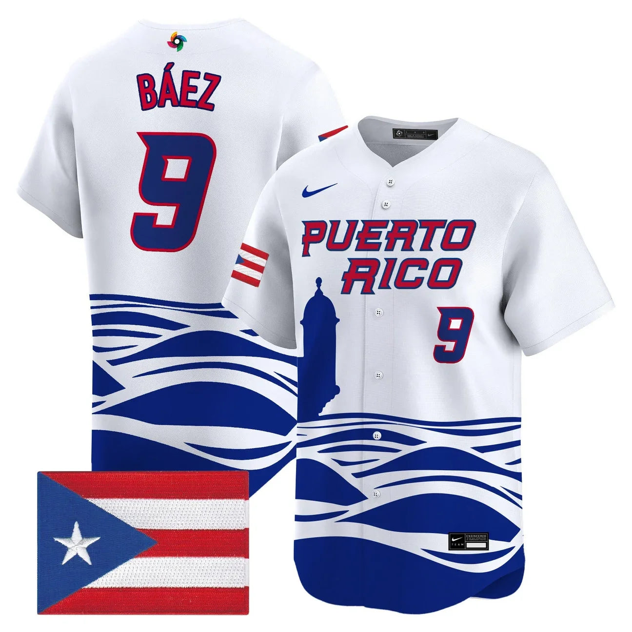 Men's Team Puerto Rico World Baseball Classic Vapor Premier Jersey - 2026 Roster - All Stitched