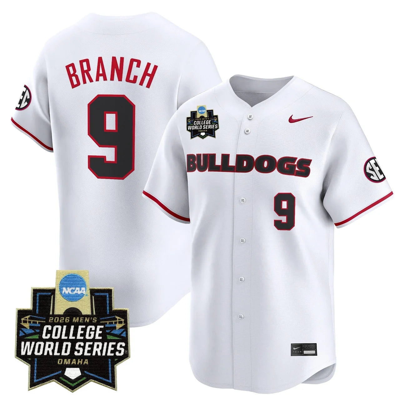 Men's Georgia Bulldogs Baseball 2026 World Series Vapor Premier Limited Jersey - All Stitched