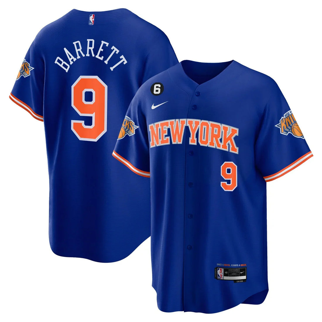 New York Knicks Baseball Jersey - All Stitched