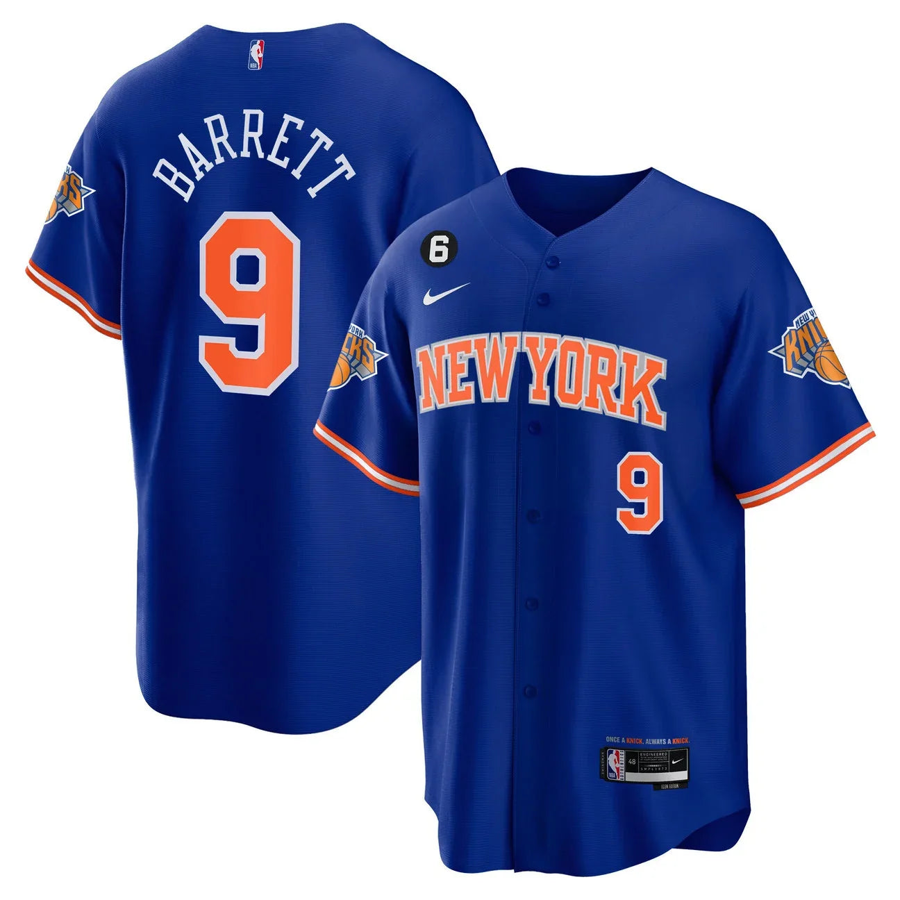 New York Knicks Baseball Jersey - All Stitched