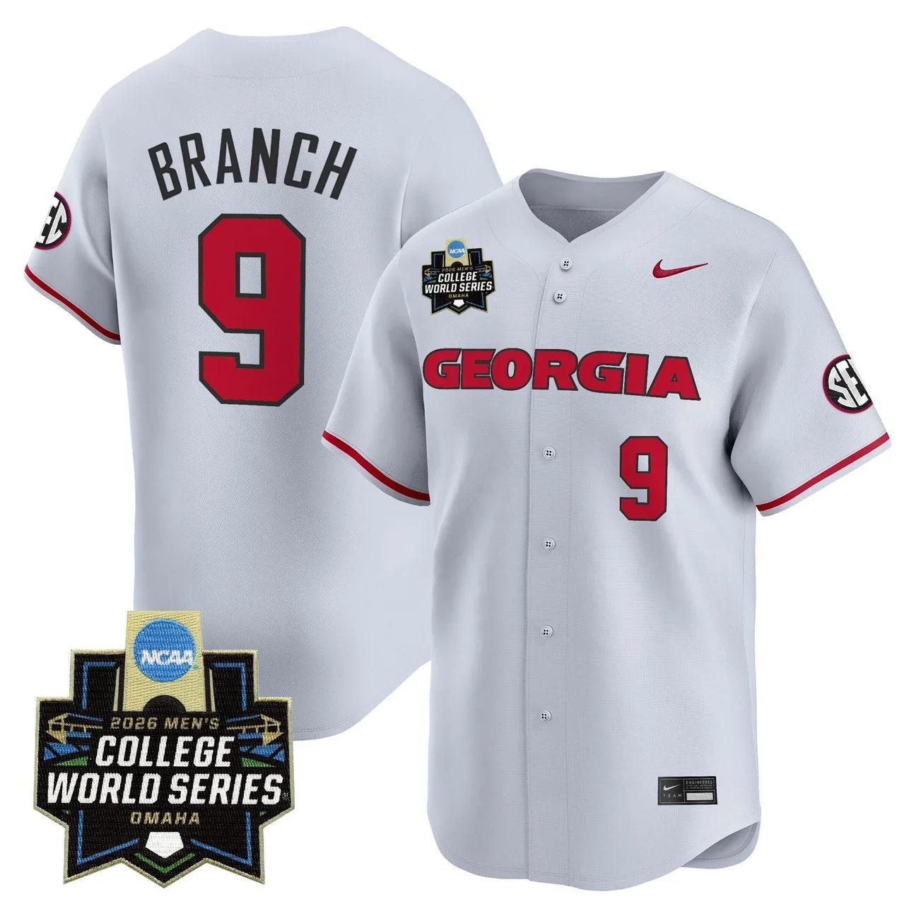 Men's Georgia Bulldogs Baseball 2026 World Series Vapor Premier Limited Jersey - All Stitched