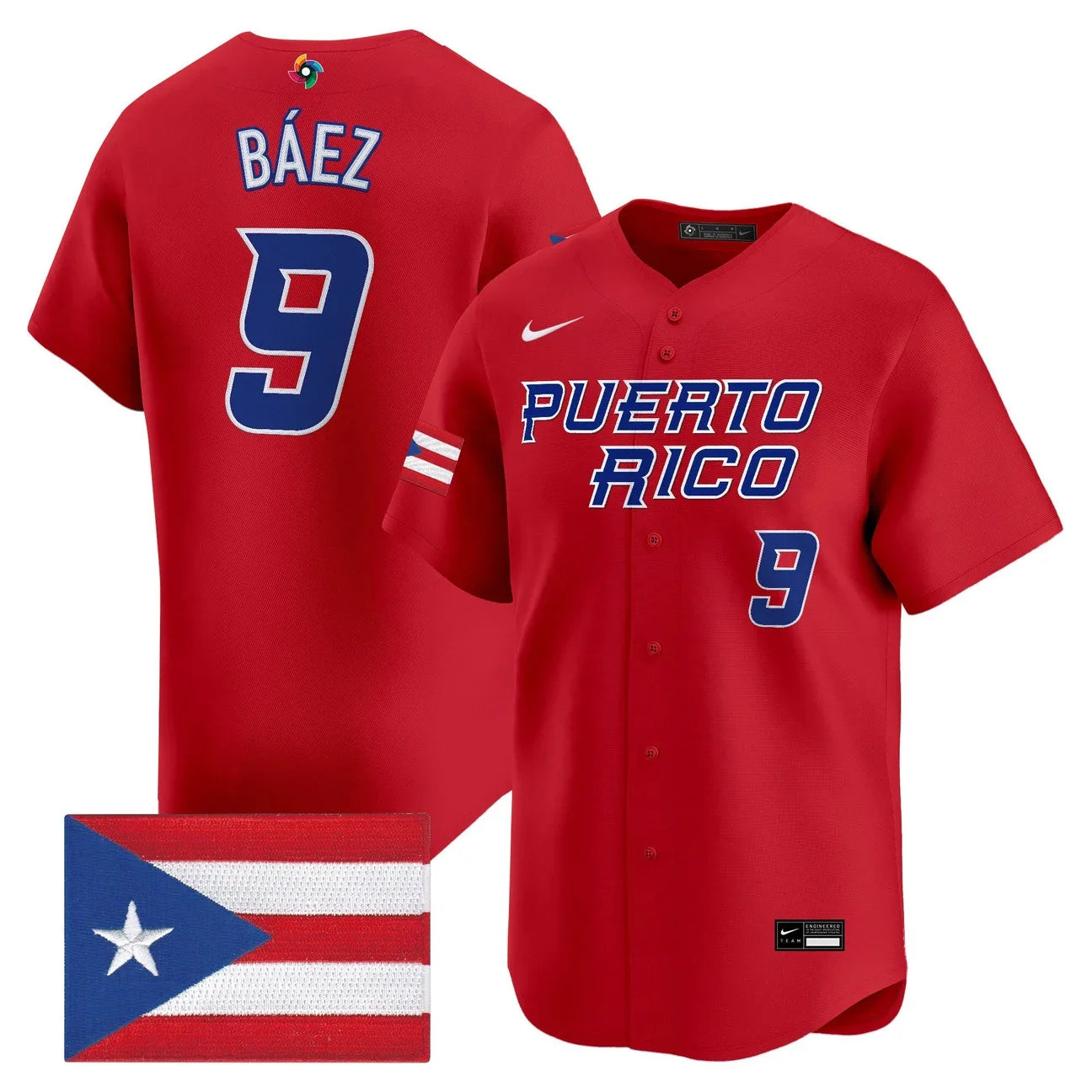 Men's Team Puerto Rico World Baseball Classic Vapor Premier Jersey - 2026 Roster - All Stitched