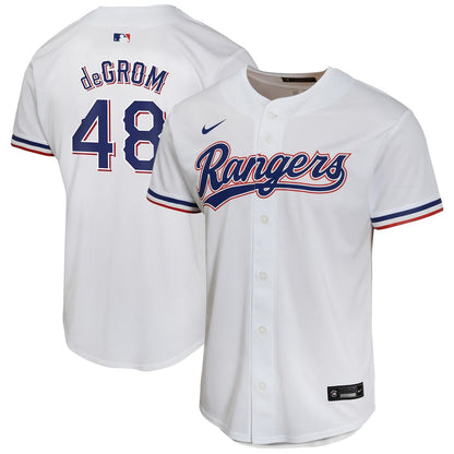 Jacob deGrom Texas Rangers Nike Youth Home Game Player Jersey - White