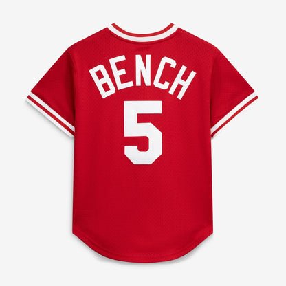 Johnny Bench Cincinnati Reds Mitchell & Ness Authentic Batting Practice Jersey - Scarlet