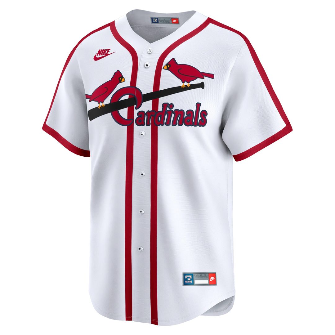 St. Louis Cardinals Nike Cooperstown Collection Limited Jersey - White