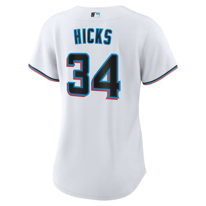 Liam Hicks Miami Marlins Nike Women's Home Replica Jersey - White