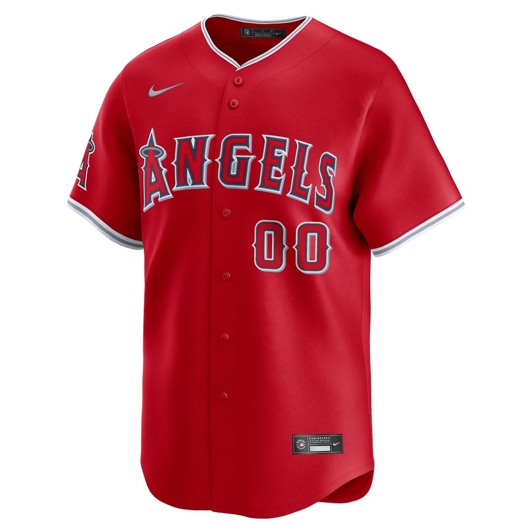 Los Angeles Angels Nike Alternate Limited Custom Jersey - Red