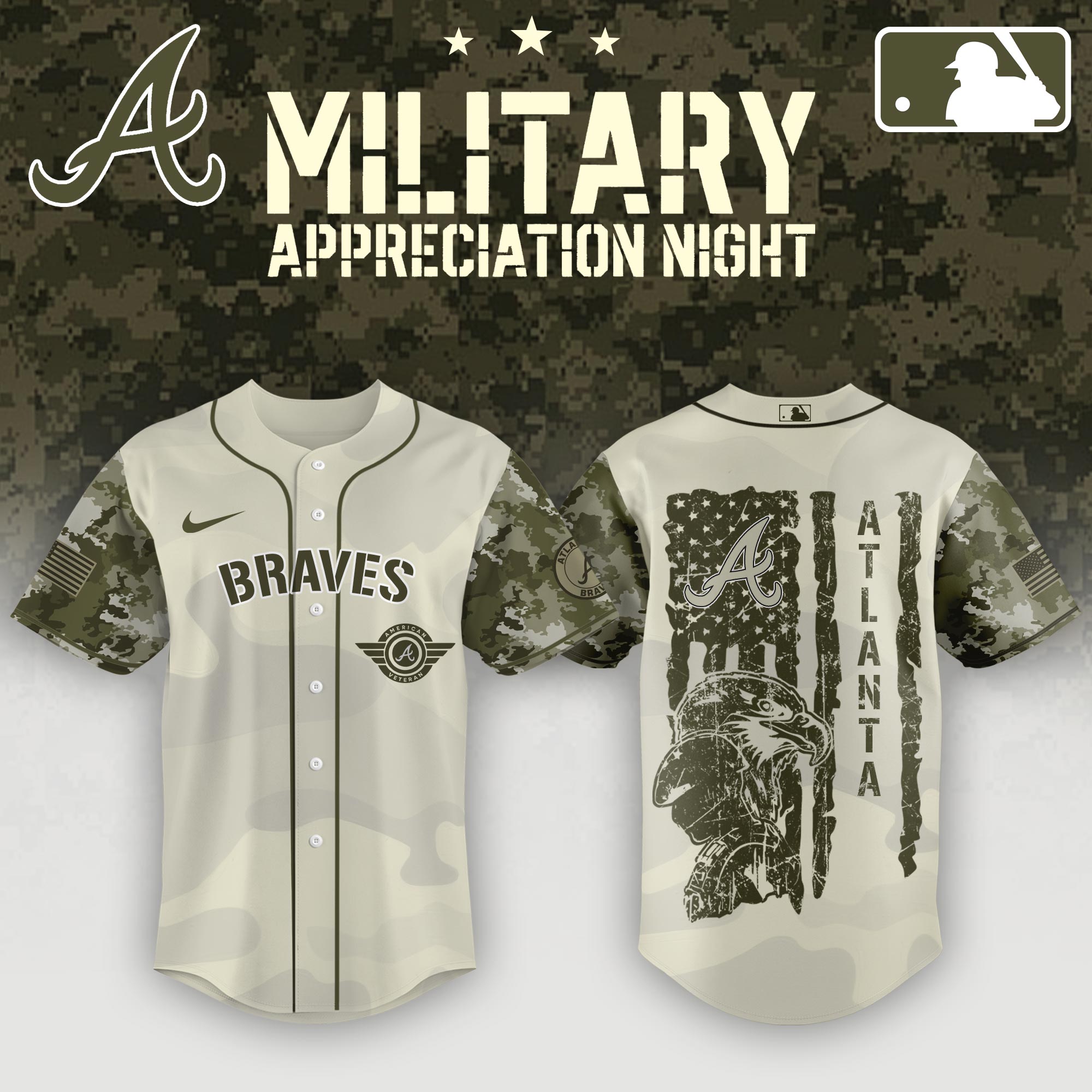 Atlanta Braves Armed Forces Day Jersey