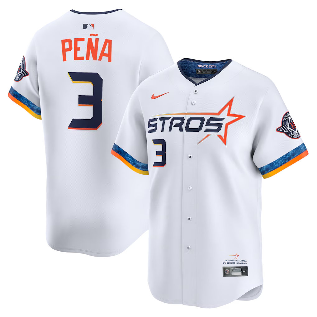 Men's #3 Jeremy Peña Houston Astros  Baseball Jersey