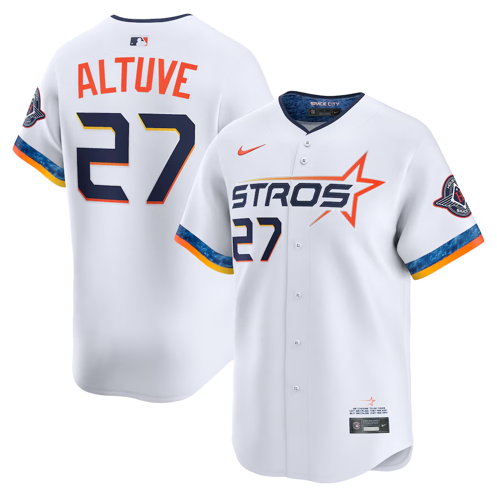 Men's #27 Jose Altuve Houston Astros  Baseball Jersey