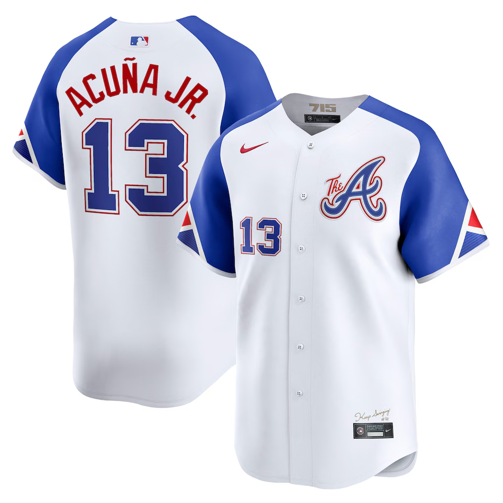 Men's #13 Ronald Acuña Jr Atlanta Braves Baseball Jersey