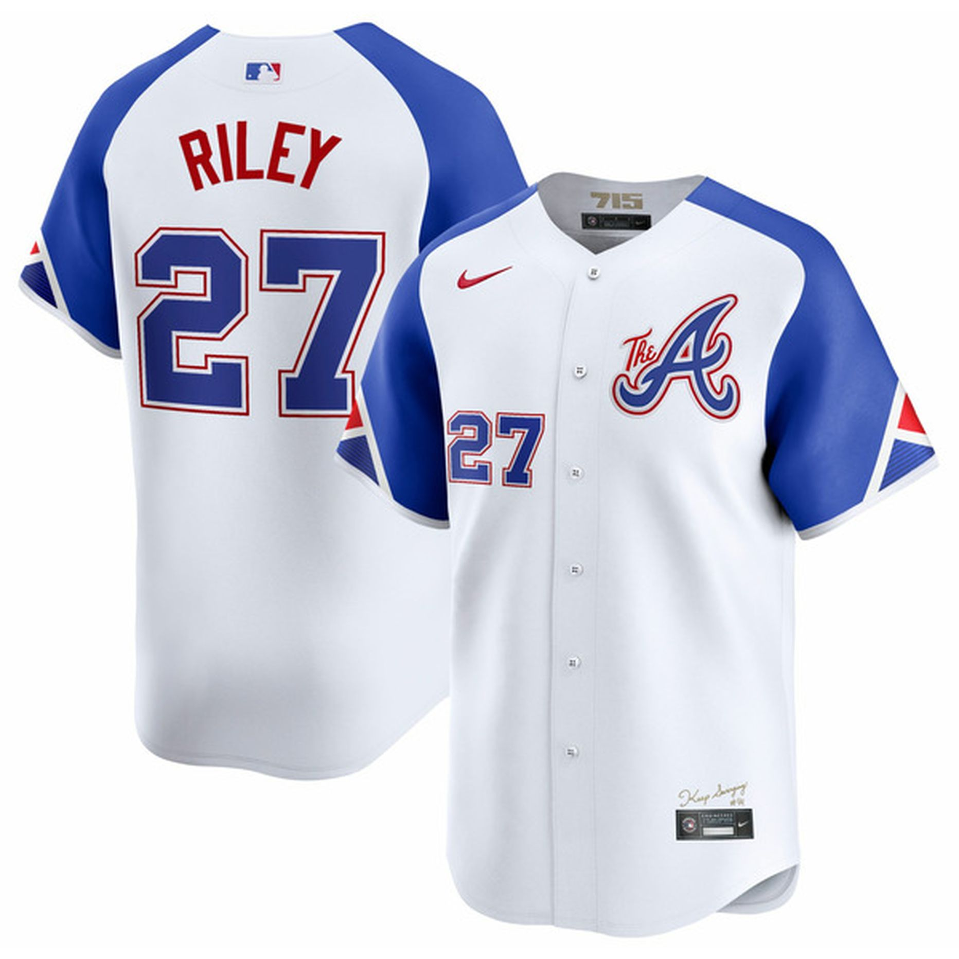 Men's #27 Austin Riley Atlanta Braves Baseball Jersey