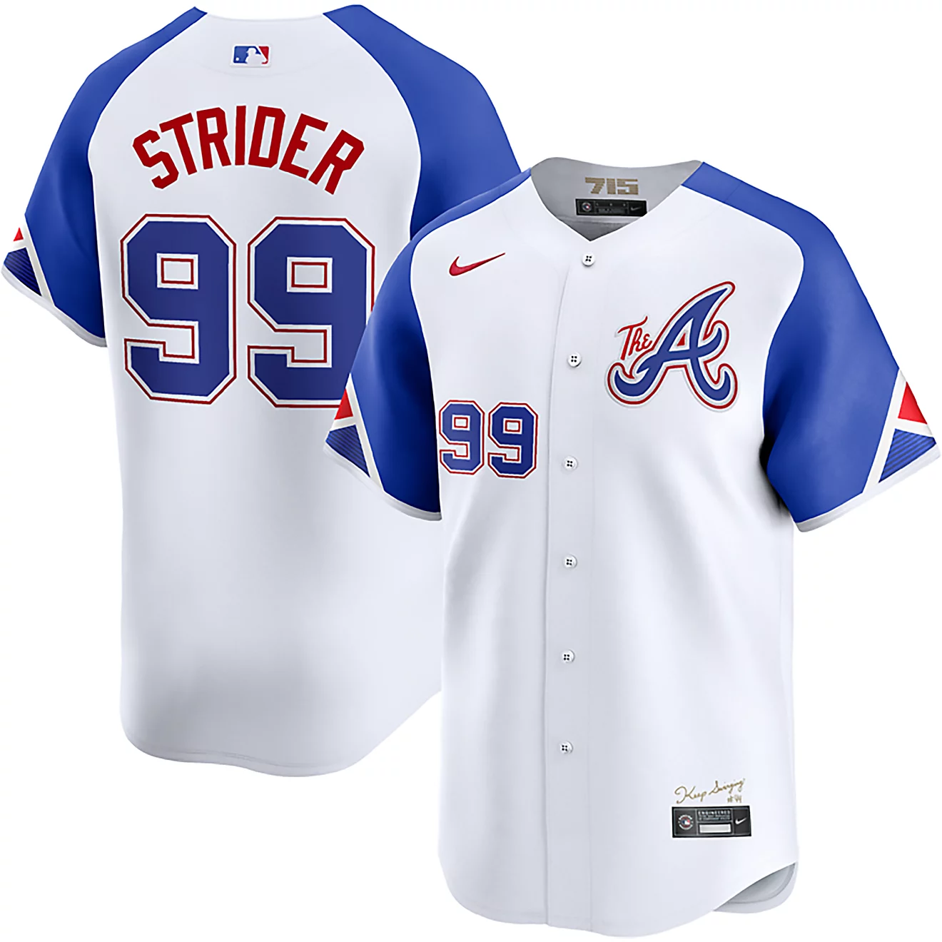 Men's #99 Spencer Strider Atlanta Braves Baseball Jersey