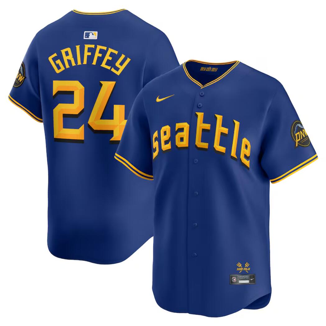 Men's #24 Ken Griffey Seattle Mariners Baseball Jersey