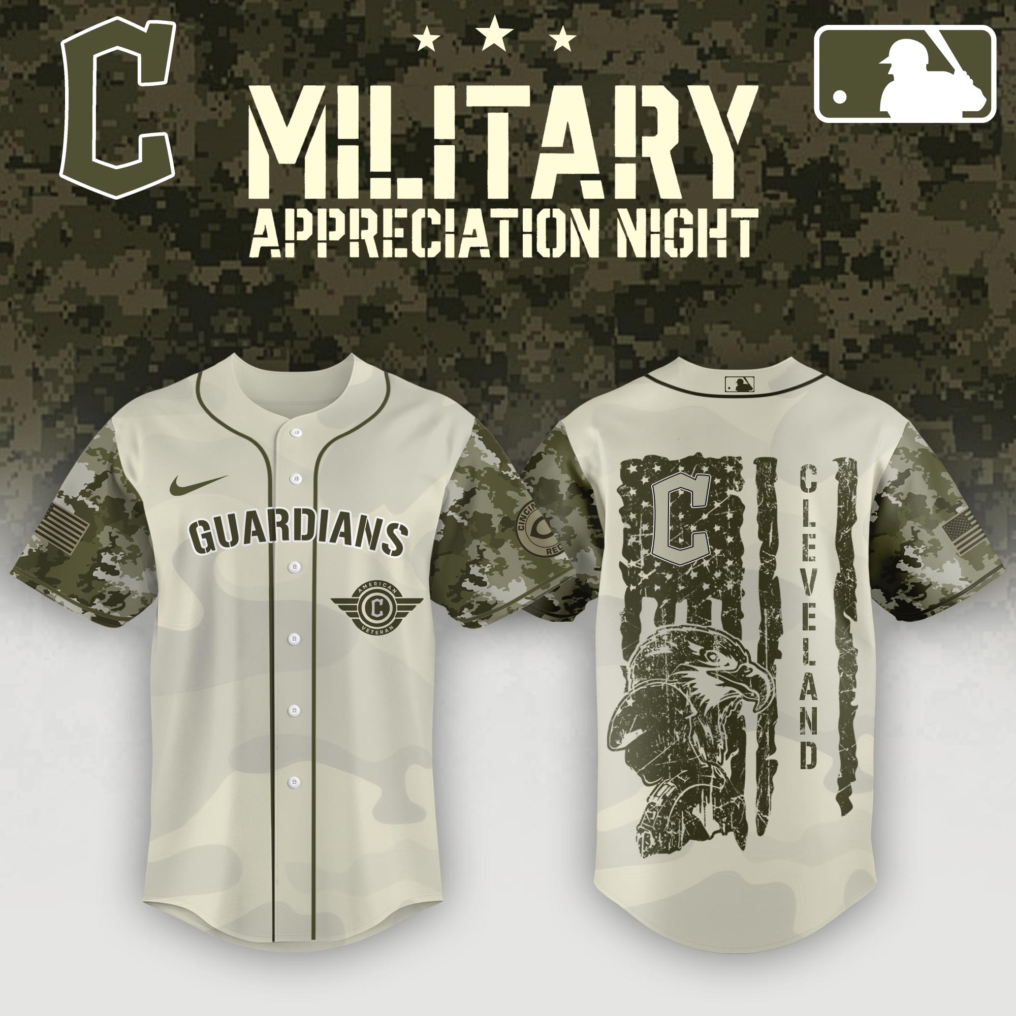 Cleveland Guardians Armed Forces Day Jersey