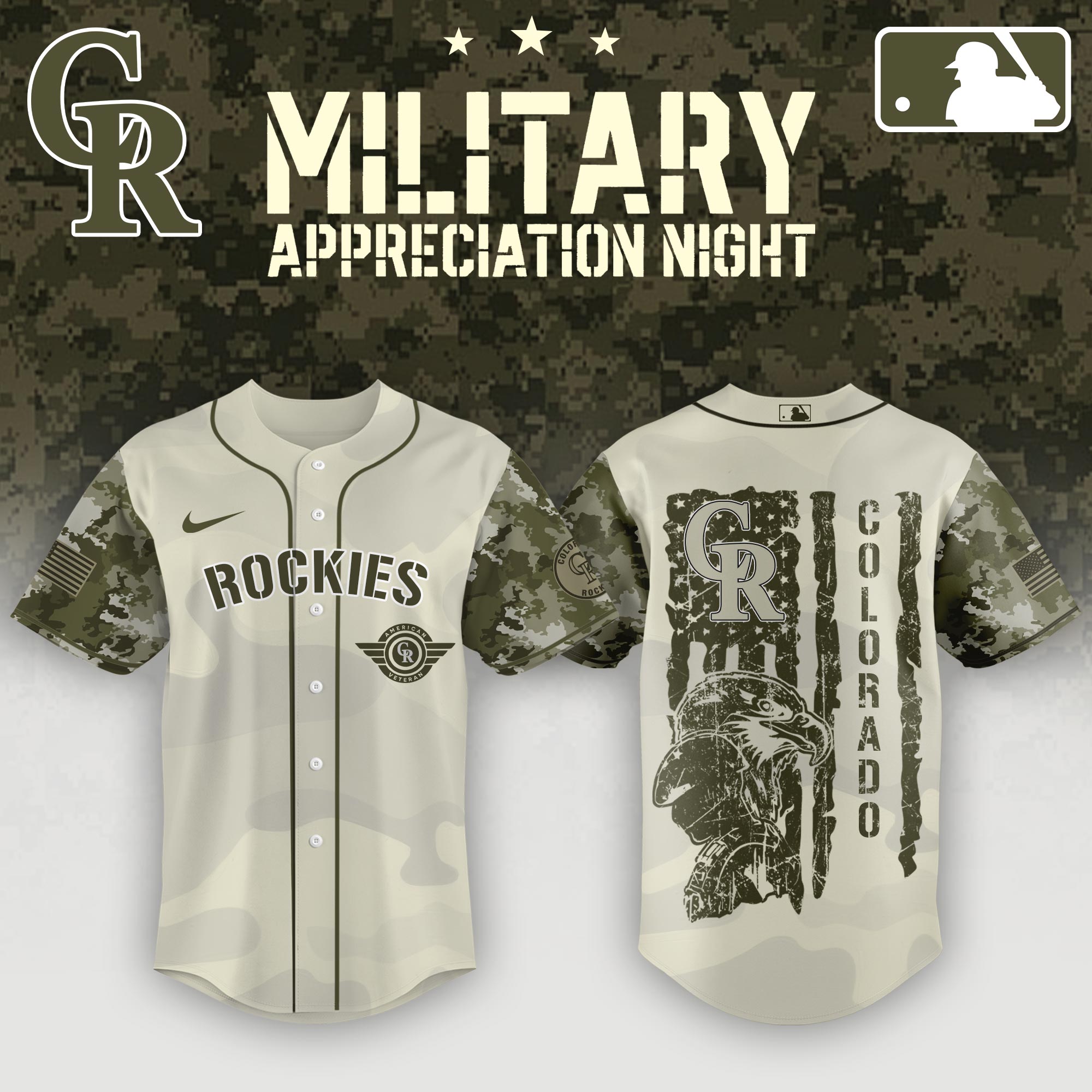 Colorado Rockies Armed Forces Day Jersey