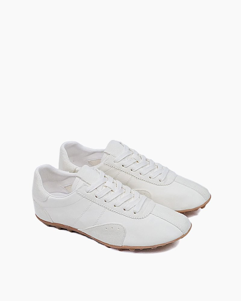 Retro Suede Nappa Leather Textured Sole Sneakers