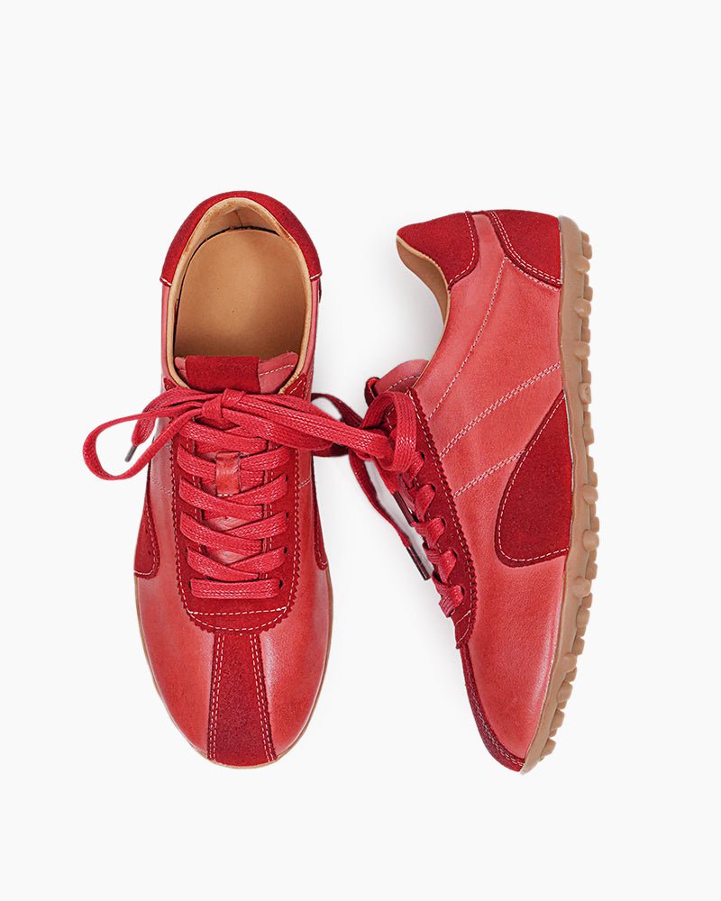 Retro Suede Nappa Leather Textured Sole Sneakers