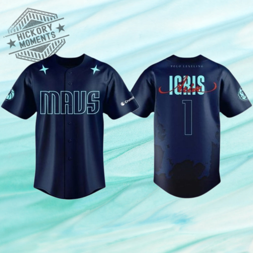 Dallas Mavericks X Anime Night Solo Leveling Baseball Jersey
