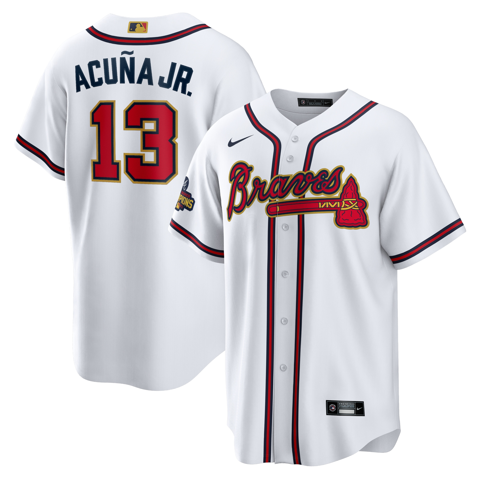 Men's #13 Ronald Acuña Jr Atlanta Braves Baseball Jersey