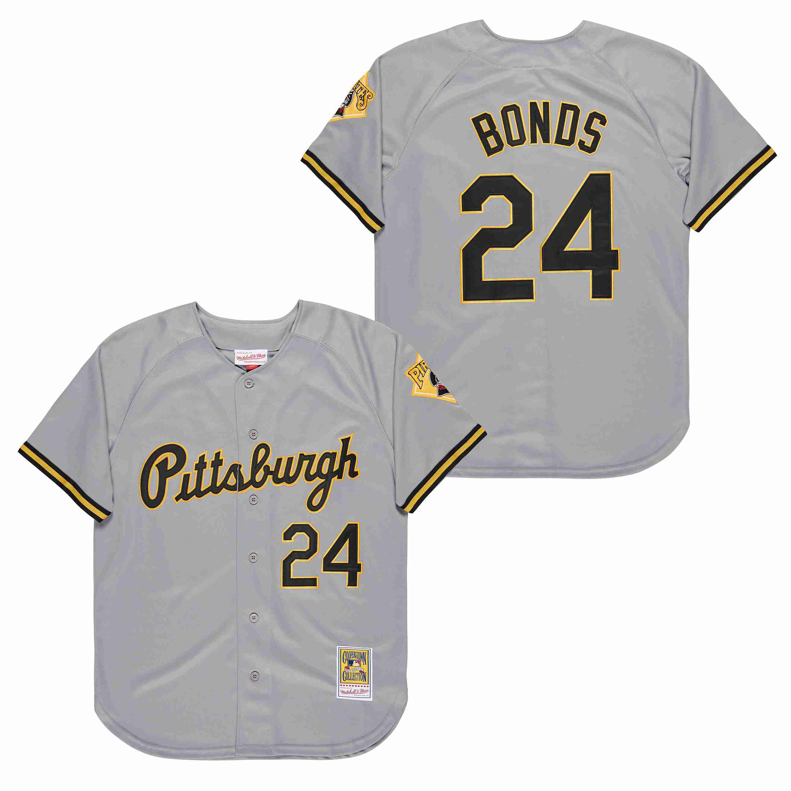 Men's #24 Barry Bonds Pittsburgh Pirates Baseball Jersey