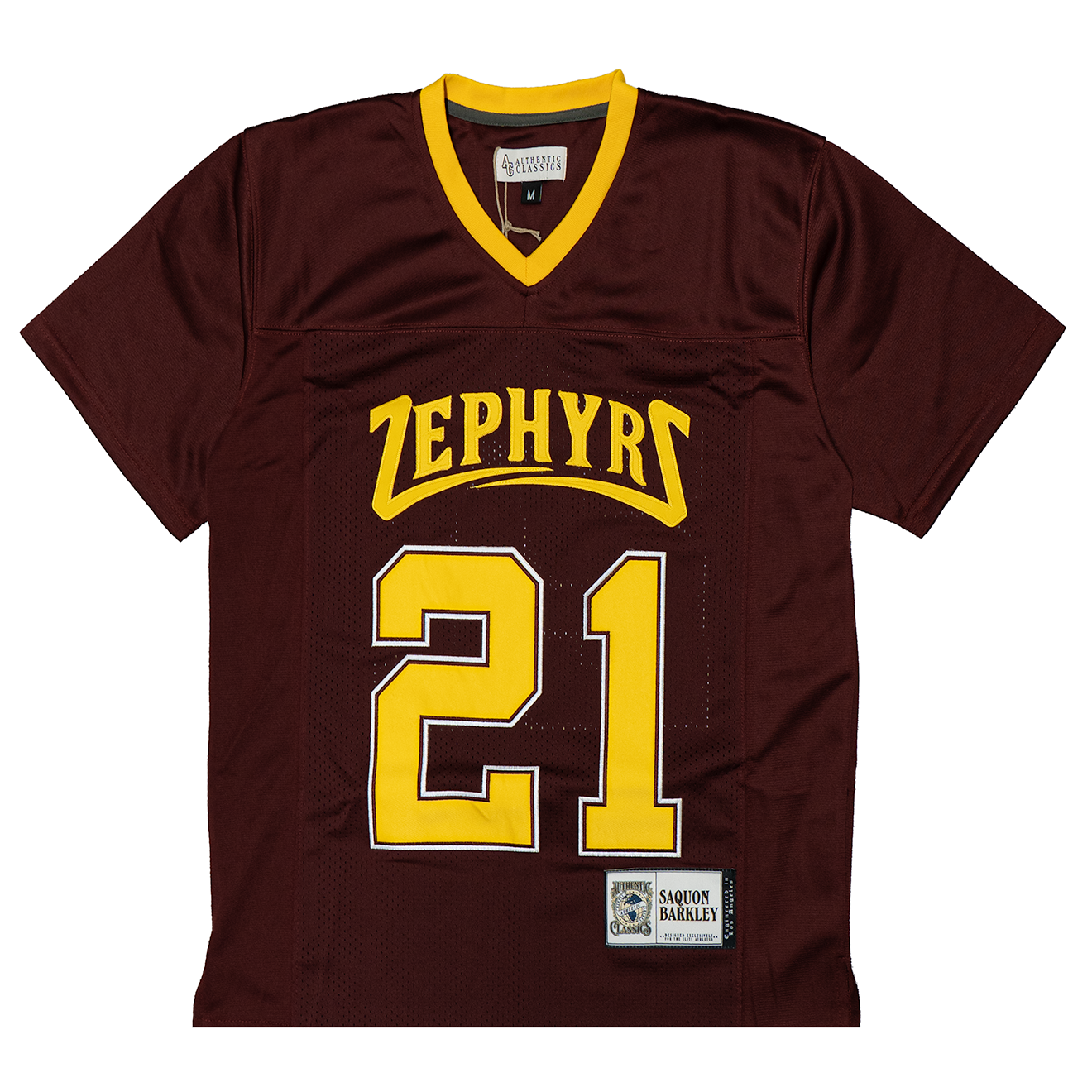SAQUON BARKLEY WHITEHALL ZEPHYRS HIGH SCHOOL FOOTBALL JERSEY (MAROON)