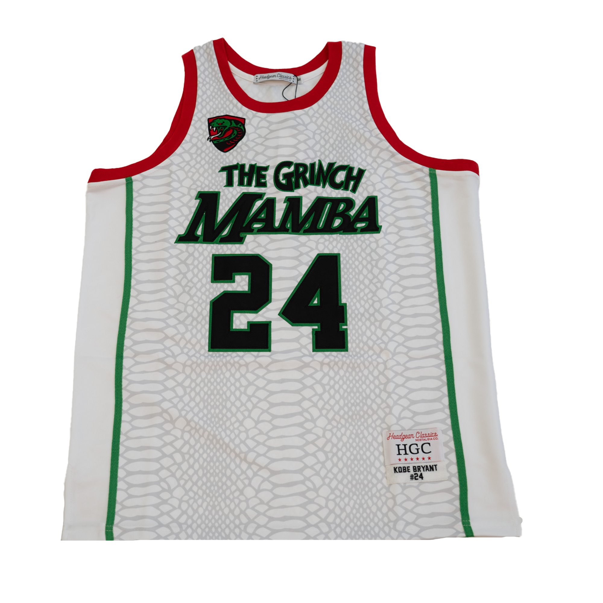 KOBE BRYANT THE GRINCH MAMBA BASKETBALL JERSEY (WHITE)