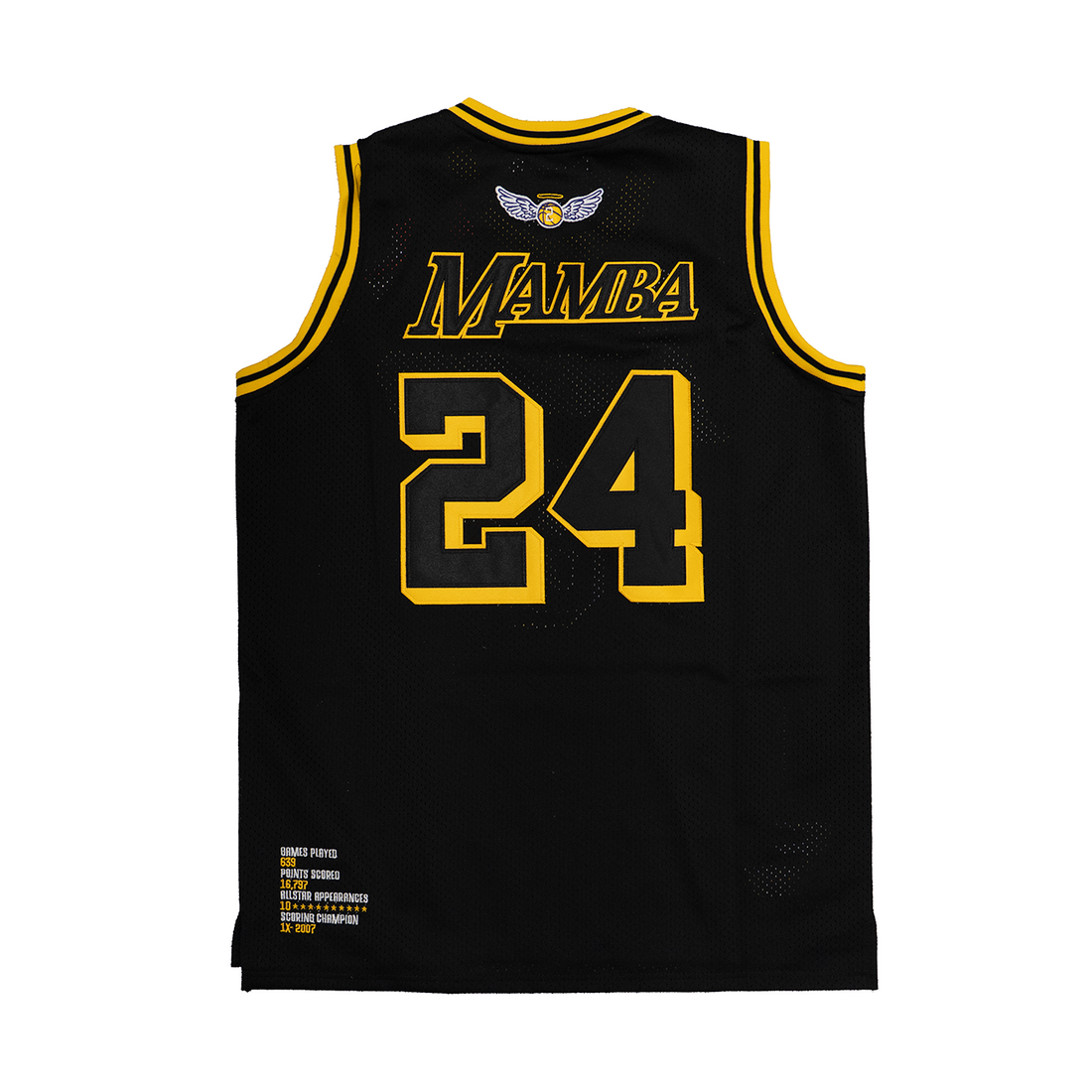 LEGEND MAMBA BASKETBALL JERSEY (BLACK/YELLOW)